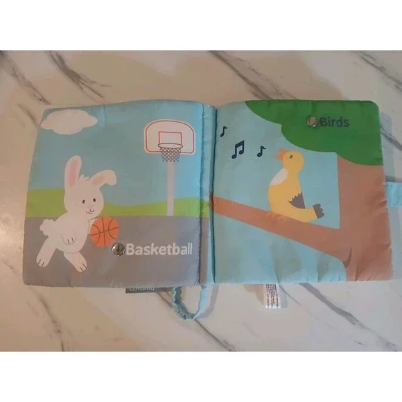 Demdaco Friends At The Park Soft Fabric Plush Book  w/ Sounds Interactive - Picture 3 of 7